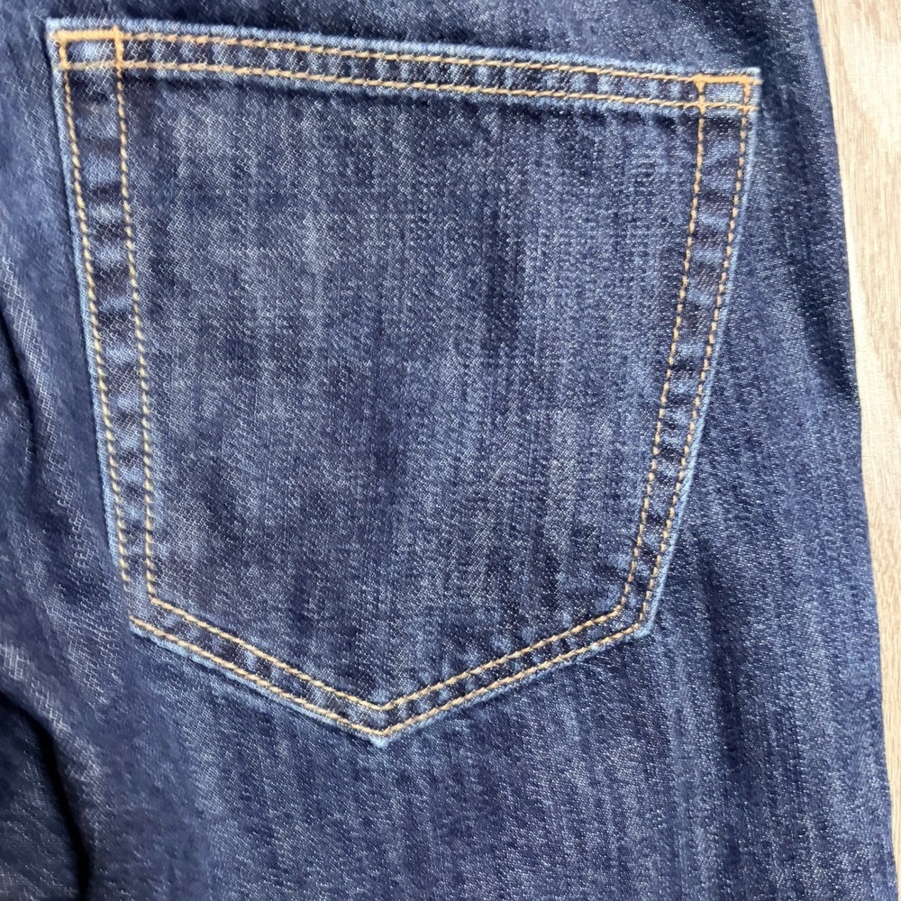 Liz Claiborne Pants 32/30 Denim Blue Jeans Straight Leg Stitching Dark Wash - Picture 7 of 8
